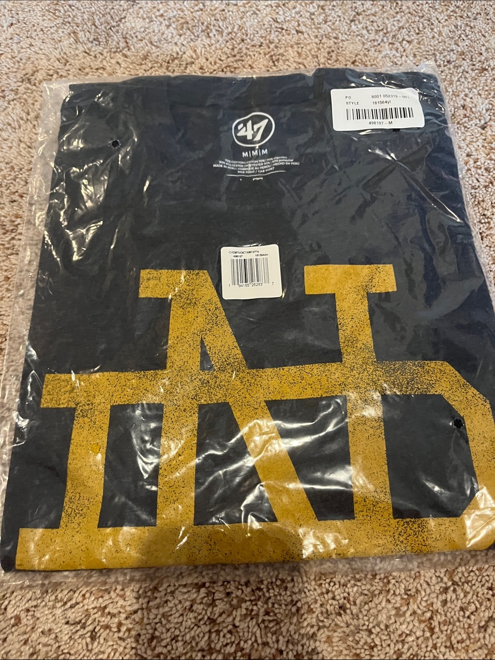 47 Men’s Notre Dame T-Shirt in Navy with Gold Print